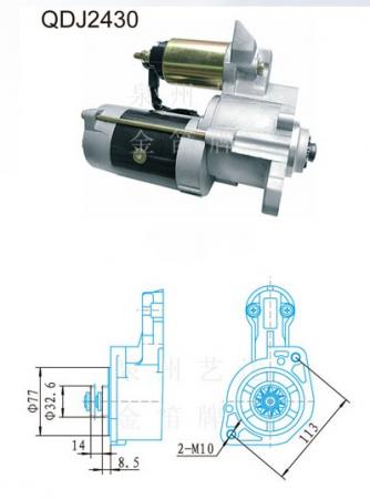  三菱4DR5、4D30、31、32、33、34、35起动机【QDJ2430】