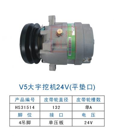  双狮V5大宇挖机24V（平垫口）