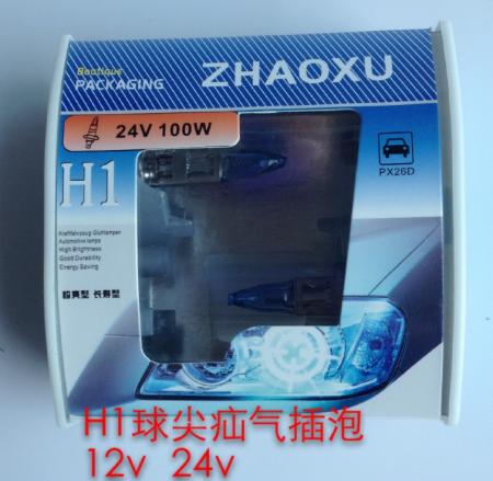  H1球尖疝气插泡12V24V
